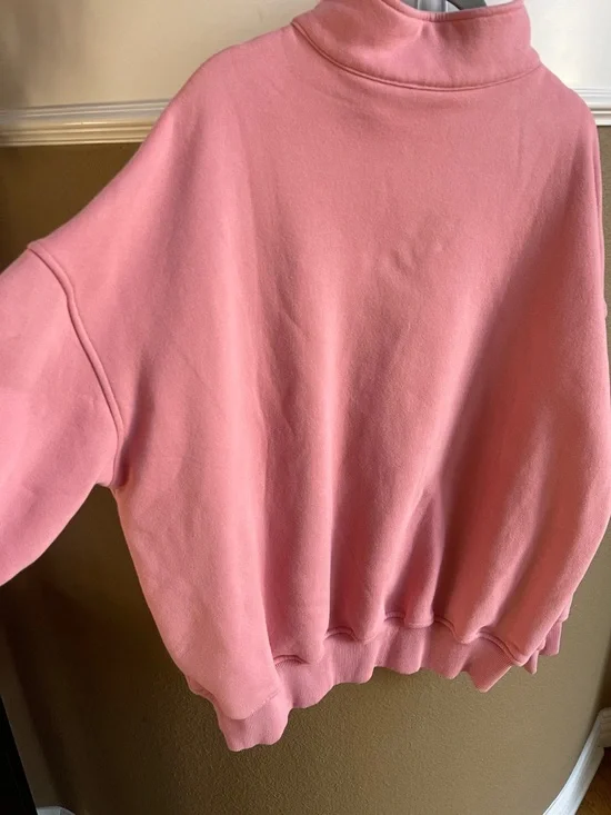 Sunkissed Coconut Quarter Zip Sweatshirt Size Small Ice Cream Pink - Picture 6 of 13